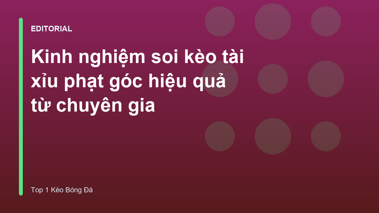 Phân tích kèo tài xỉu phạt góc